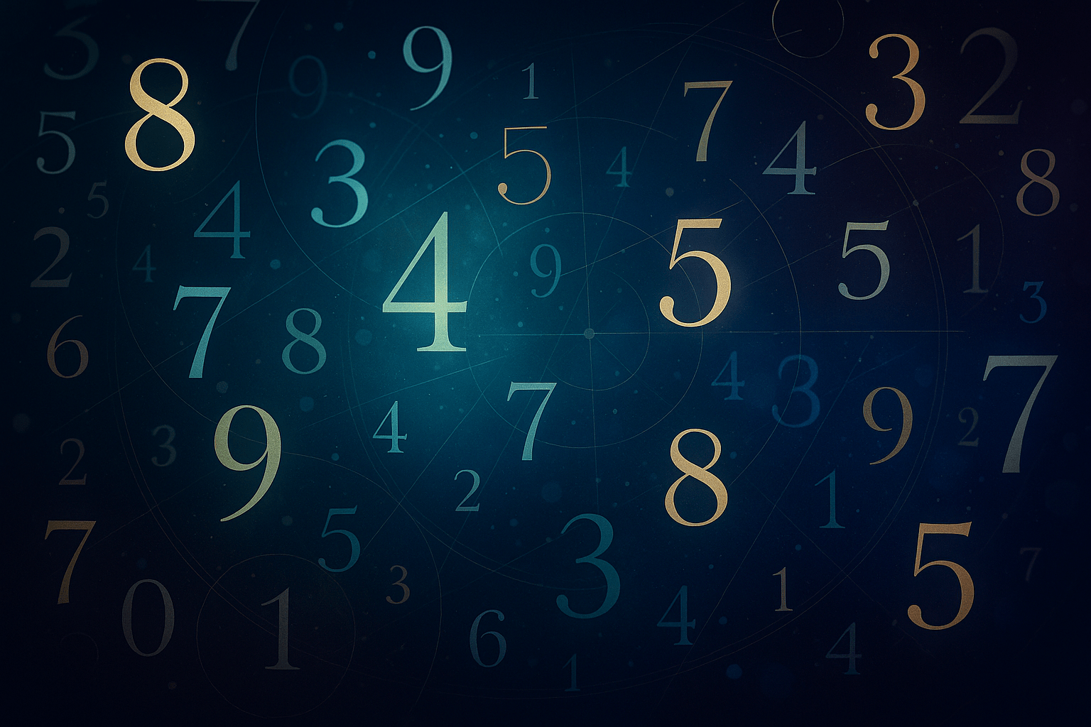 Imagem ilustrativa de numerologia e padrões